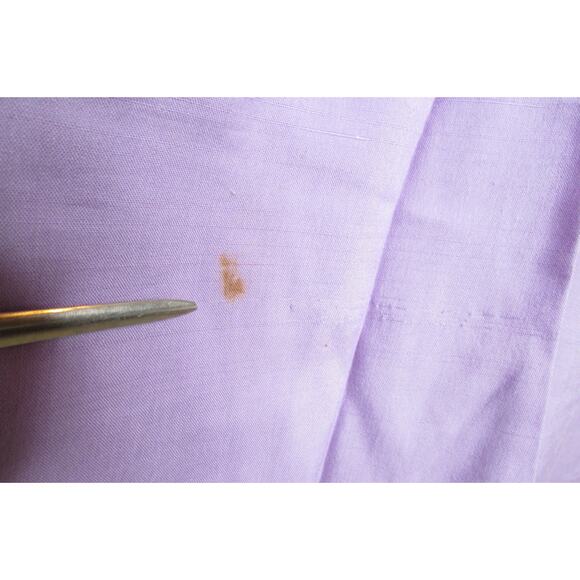 1960s Day Dress Juniors Size 11 Peter Pan Collar Pencil Skirt Lavender Vintage - Picture 7 of 10